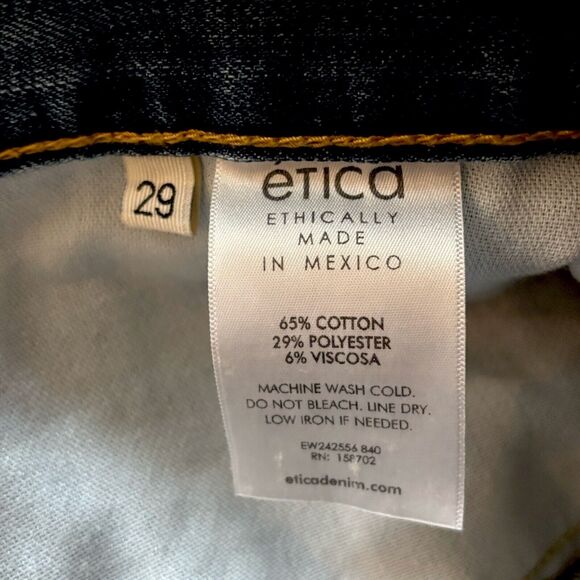 Ética x Anthropologie Stanton Relaxed Wide Leg Jeans Medium Blue Size 29 - Picture 5 of 10